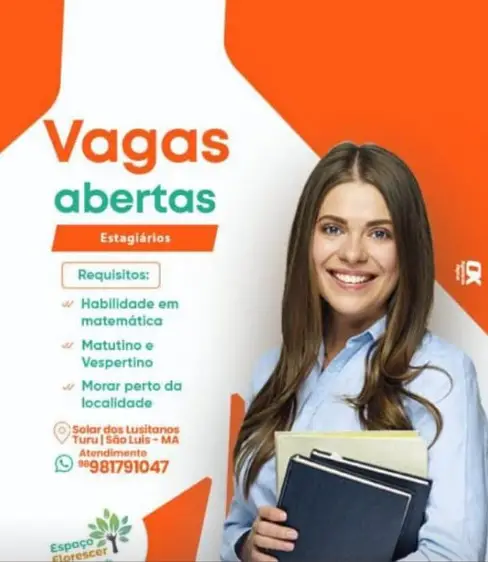 1 Vaga de emprego para Estagiário sem experiência na empresa Espaço Florescer em 06/09