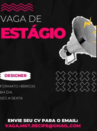 1 Vaga de emprego para Estágio De Designer na empresa Agência Centralize em 06/09