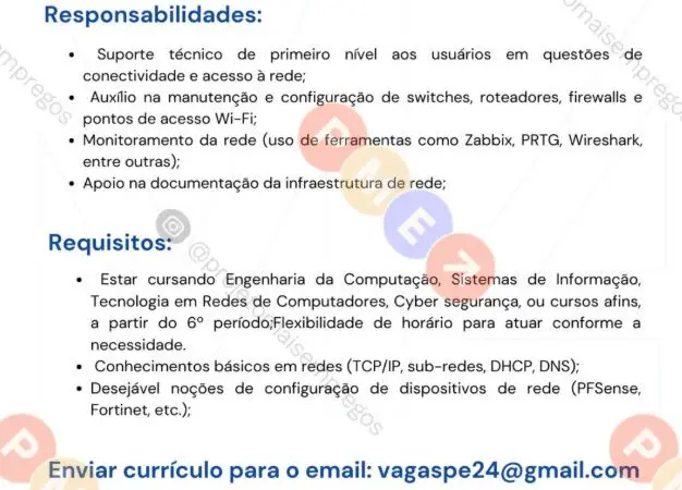 1 Vaga de emprego para Estágio De Ti sem experiência na empresa M4 Par em 09/09