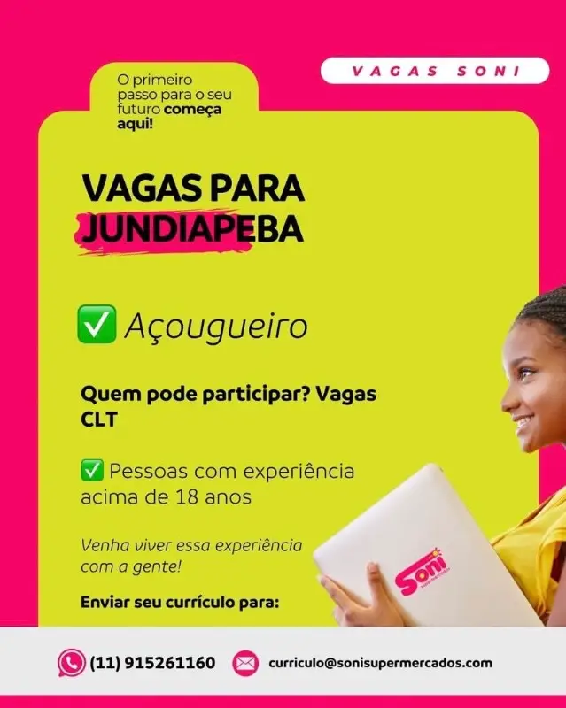 1 Vaga de emprego para Açougueiro na empresa Soni Supermercados em 06/09