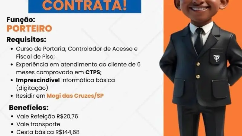 1 Vaga de emprego para Porteiro na empresa Padrão em 06/09