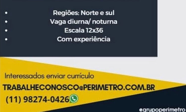 1 Vaga de emprego para Porteiro na empresa Grupo perímetro em 06/09