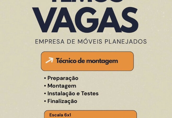 1 Vaga de emprego para Técnico De Montagem na empresa Elis projetados em 08/09