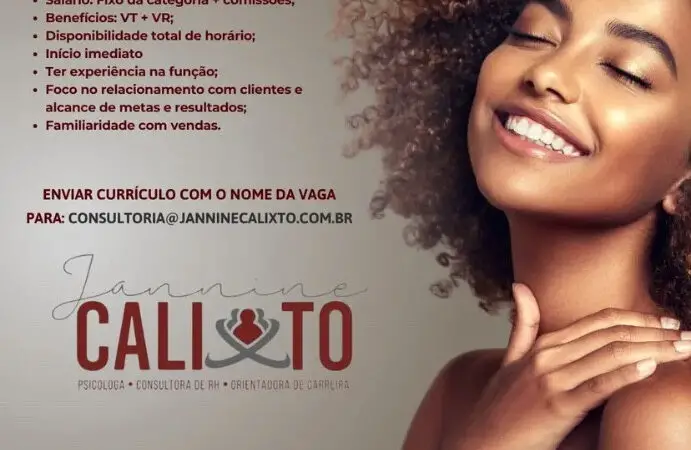 1 Vaga de emprego para Consultora De Vendas na Cidade Taboão da Serra em 08/09