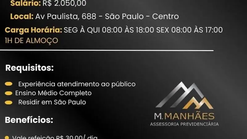 1 Vaga de emprego para Auxiliar Administrativo no Bairro Centro em 08/09