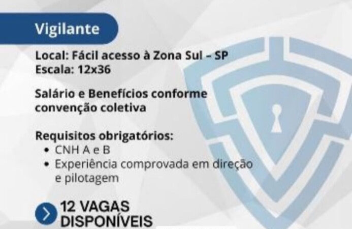 12 Vagas de emprego para Vigilante na empresa Wisdom em 08/09