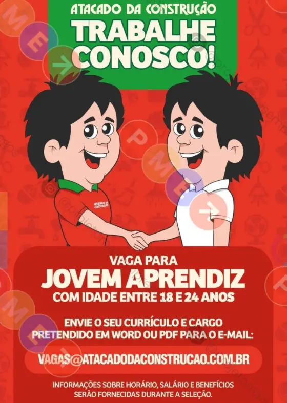 1 Vaga de emprego para Jovem Aprendiz sem experiência na empresa Atacado da Construção em 06/09