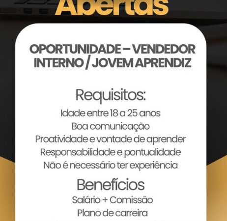 1 Vaga de emprego para Jovem Aprendiz sem experiência no Segmento comercial em 12/09