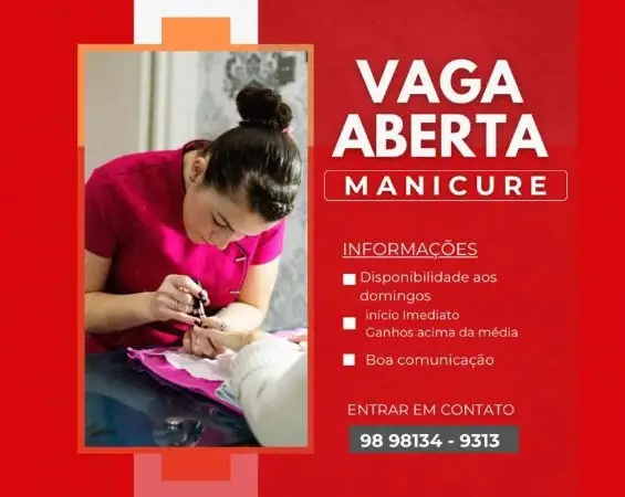 1 Vaga de emprego para Manicure sem experiência no Segmento de salão de beleza em 06/09