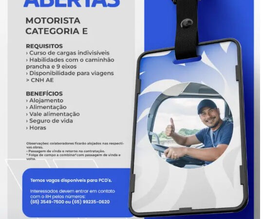 1 Vaga de emprego para Motorista Cnh E sem experiência na empresa Concrebel em 08/09