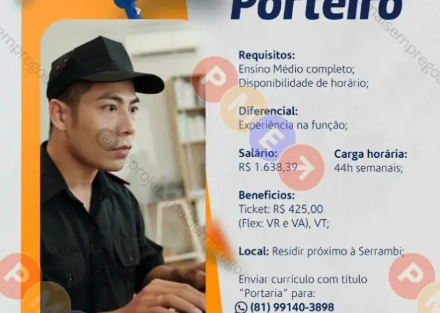 1 Vaga de emprego para Porteiro sem experiência na empresa Alternativa em 10/09