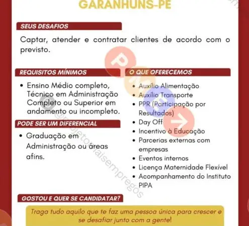 1 Vaga de emprego para Promotor De Vendas sem experiência na empresa Viana e Moura em 06/09