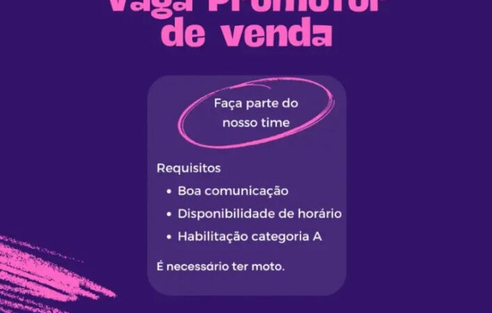 1 Vaga de emprego para Promotor De Vendas sem experiência no Segmento comercial em 08/09