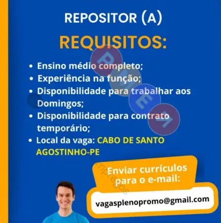 1 Vaga de emprego para Repositor na empresa Pleno Group em 06/09