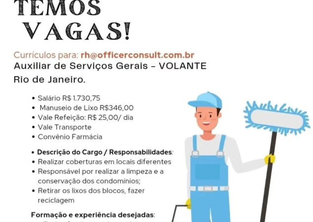 1 Vaga de emprego para Vital Centro Médico na empresa Officer Consult em 08/09