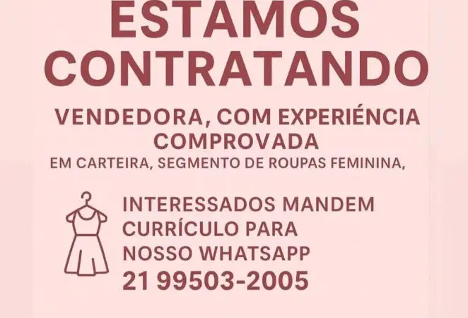 1 Vaga de emprego para Vendedora na empresa Lacrei em 08/09