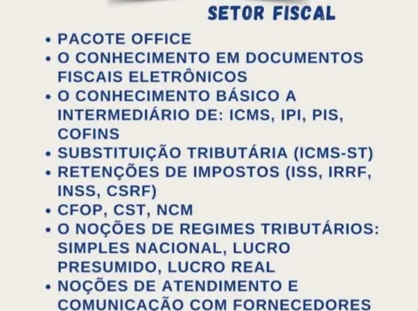 1 Vaga de emprego para Analista Fiscal na empresa Nsa Contabilidade em 08/09