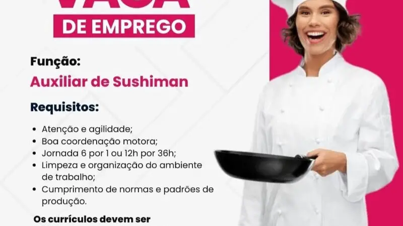 1 Vaga de emprego para Auxiliar De Sushiman na empresa Hikari Lounge Bar em 08/09