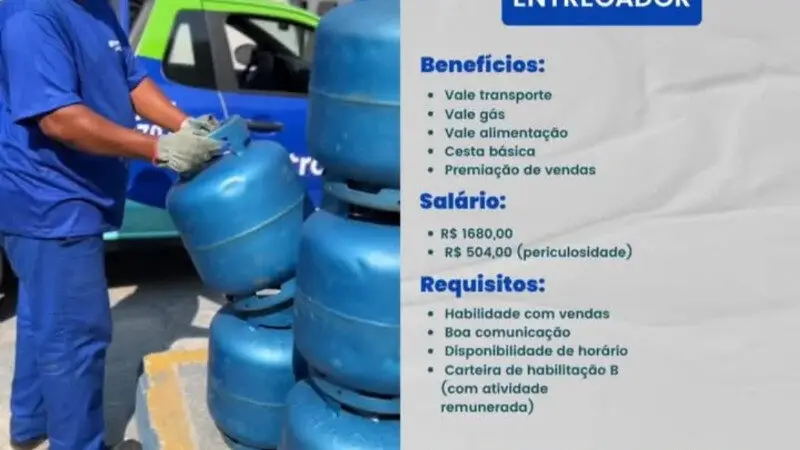 1 Vaga de emprego para Entregador na empresa Redegás em 08/09