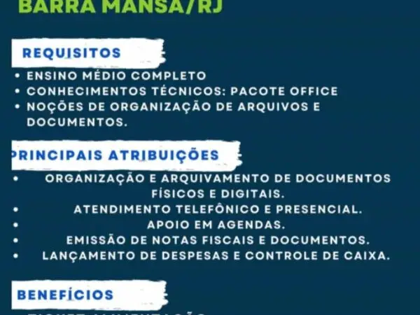 1 Vaga de emprego para Auxiliar Inspeção Veicular Administrativo Junior sem experiência na empresa Rede CSV em 08/09