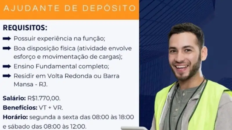 1 Vaga de emprego para Ajudante De Depósito na empresa Nacionalrh em 08/09