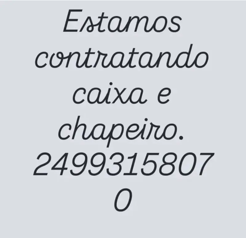 2 Vagas de emprego para Caixa,chapeiro na Cidade Rio de Janeiro em 08/09
