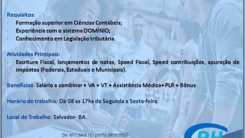 1 Vaga de emprego para Assistente Fiscal na empresa Efetiva RH em 09/09