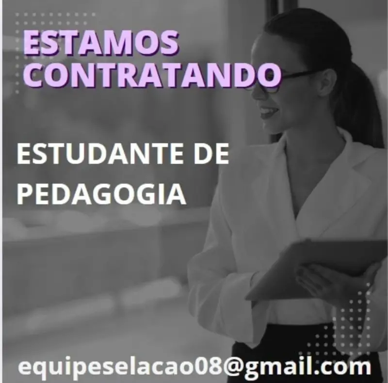 1 Vaga de emprego para Estudante De Pedagogia na Cidade Salvador em 09/09