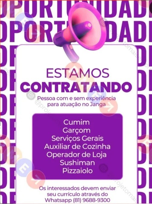 7 Vagas de emprego para Cumim, Garçom, Serviços Gerais, Auxiliar De Cozinha, Operador De Loja, Sushiman, Pizzaiolo no Segmento alimentício em 20/09