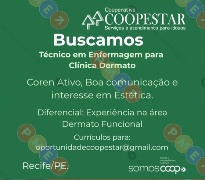 1 Vaga de emprego para Técnico De Enfermagem sem experiência na empresa COOPESTAR em 20/09
