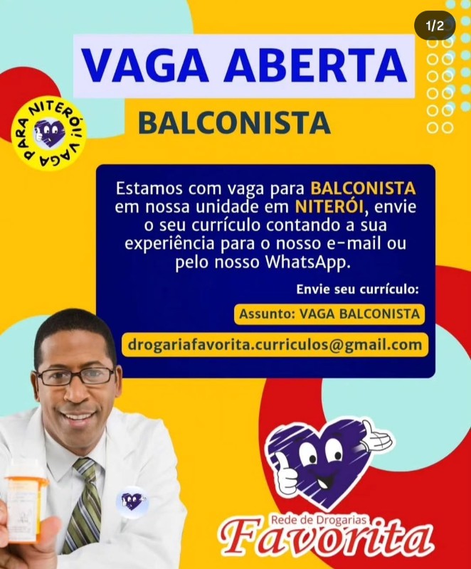 1 Vaga de emprego para Balconista na empresa Rede de Drogarias Favorita em 24/09