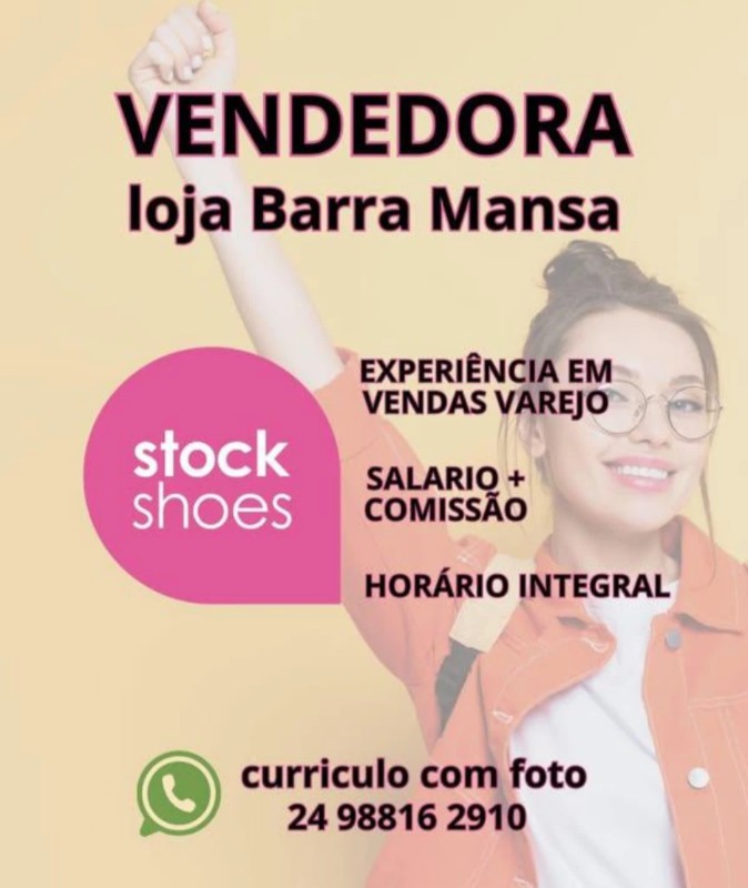 1 Vaga de emprego para Vendedora na empresa Sapatos de estoque em 26/09