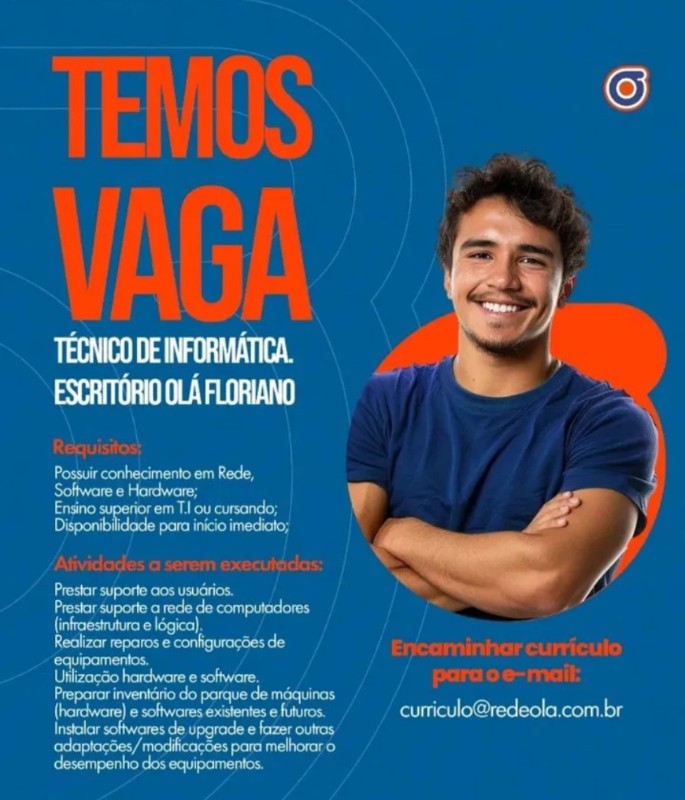 1 Vaga de emprego para Técnico De Informática na empresa Escritório Olá Floriano em 25/09