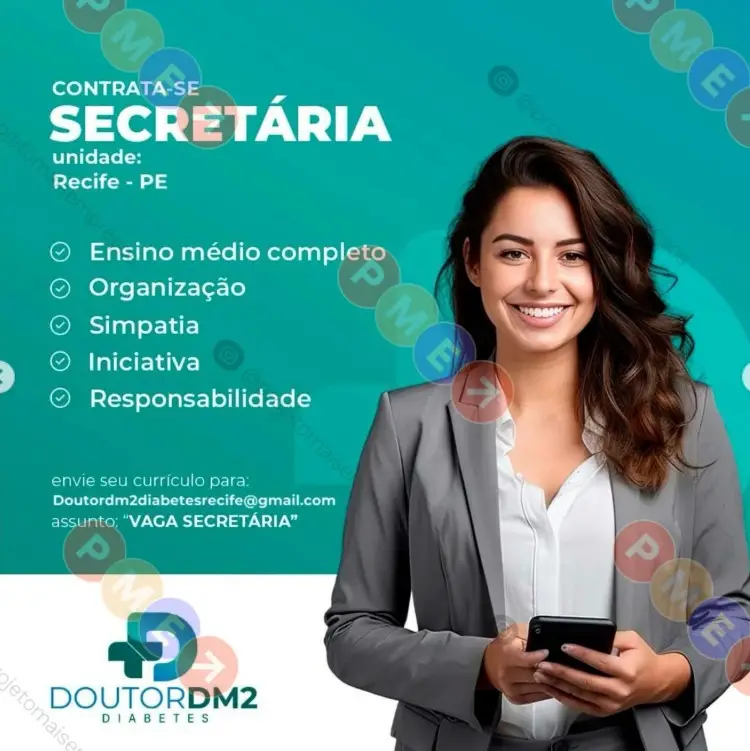 1 Vaga de emprego para Secretária sem experiência na empresa Clínica Doutor DM2 em 08/09