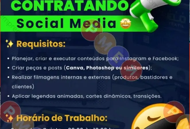 1 Vaga de emprego para Social Media na empresa Elo Textil em 06/09