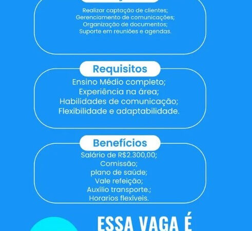 1 Vaga de emprego para Vendedor Interno na empresa Segmento comercial em 06/09