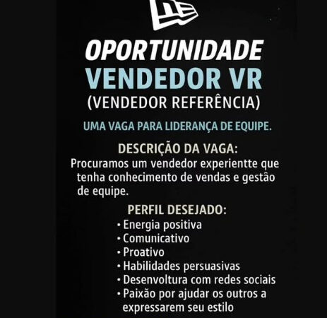 1 Vaga de emprego para Vendedor Referência na empresa Segmento Comercial em 06/09