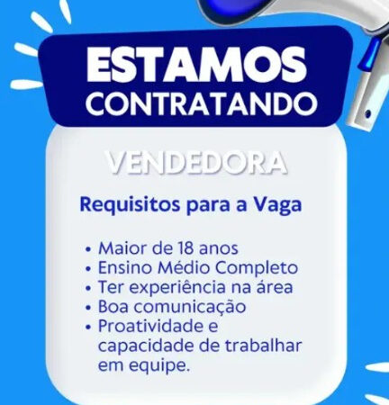 1 Vaga de emprego para Vendedora na empresa Loja Bellare Shoes em 08/09