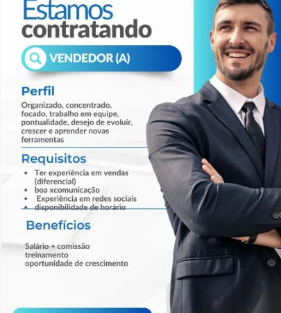 1 Vaga de emprego para Vendedor sem experiência na empresa Segmento comercial em 06/09