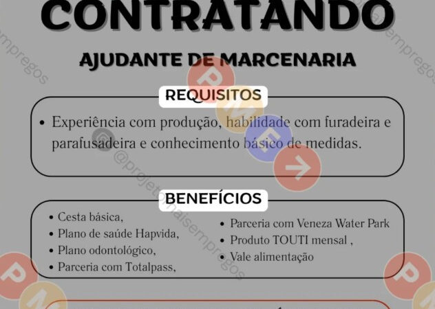 1 Vaga de emprego para Ajudante De Marcenaria na empresa Touti Cosmetics em 10/09