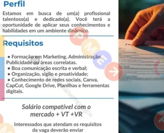 1 Vaga de emprego para Assistente De Marketing sem experiência na empresa Rodrigues Consultoria em 09/09