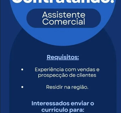 1 Vaga de emprego para Assistente no Segmento comercial em 10/09