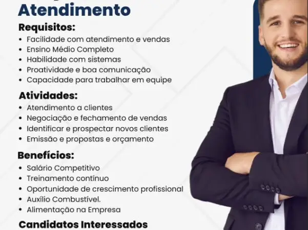 1 Vaga de emprego para Atendimento sem experiência na empresa Ótima Distribuidora em 09/09