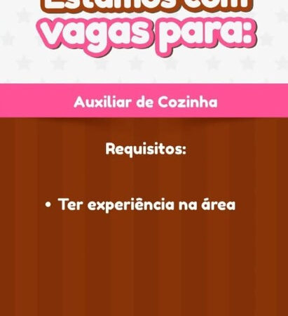 1 Vaga de emprego para Auxiliar De Cozinha na empresa Karolícias em 12/09