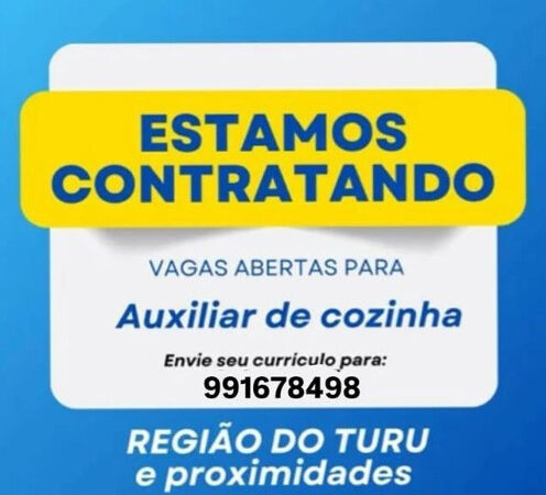 1 Vaga de emprego para Auxiliar De Cozinha no Segmento alimentício em 11/09
