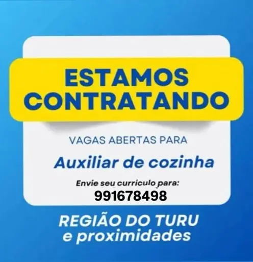 1 Vaga de emprego para Auxiliar De Cozinha no Segmento alimentício em 11/09