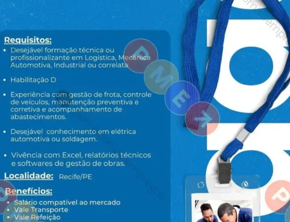 1 Vaga de emprego para Auxiliar De Frota na empresa Argos em 10/09