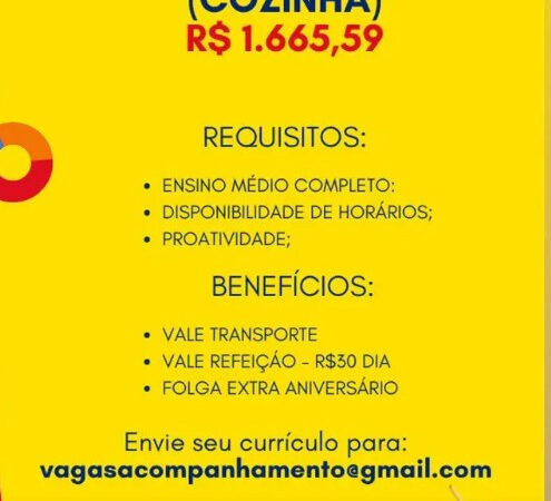 1 Vaga de emprego para Auxiliar De Produção sem experiência no Segmento alimentício em 10/09