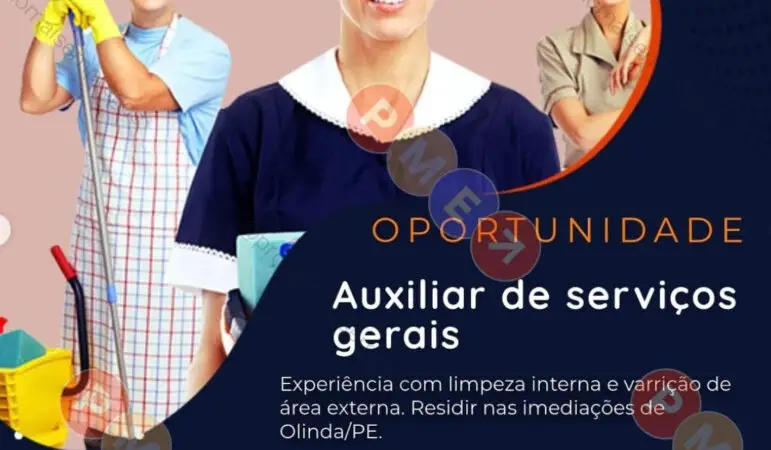 1 Vaga de emprego para Auxiliar De Serviços Gerais na empresa Start Recursos Humanos em 10/09