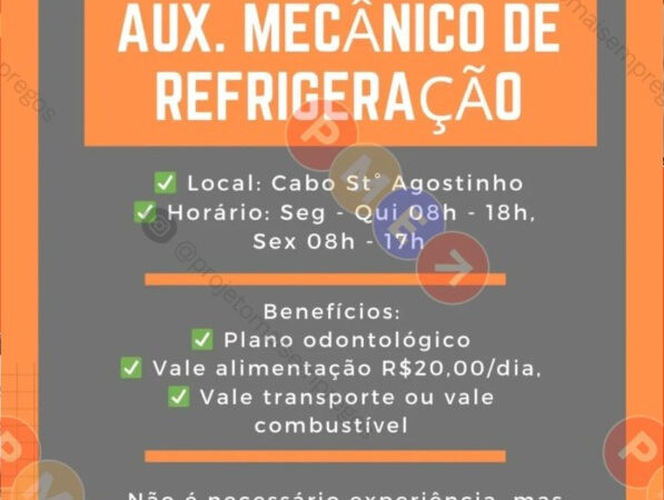 1 Vaga de emprego para Auxiliar Mecânico De Manutenção sem experiência na empresa Litoral em 09/09